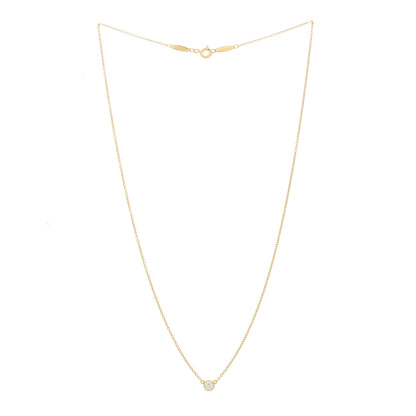 Tiffany 18K Yellow Gold Diamond .14ct Elsa Peretti Diamonds by the Yard Pendant Necklace 3 of 5