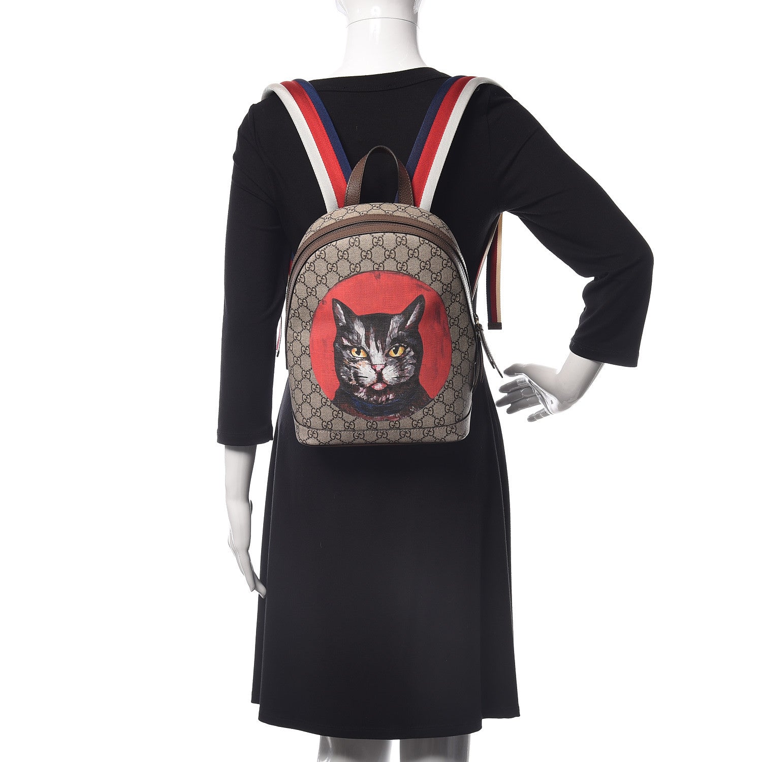 Gucci GG Supreme Monogram Mystic Cat Dome Backpack 2 of 9