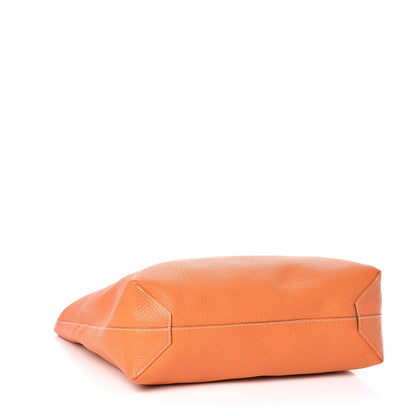 Hermes Taurillon Clemence Double Sens 35 Reversible Tote Orange Etoupe 8 of 13