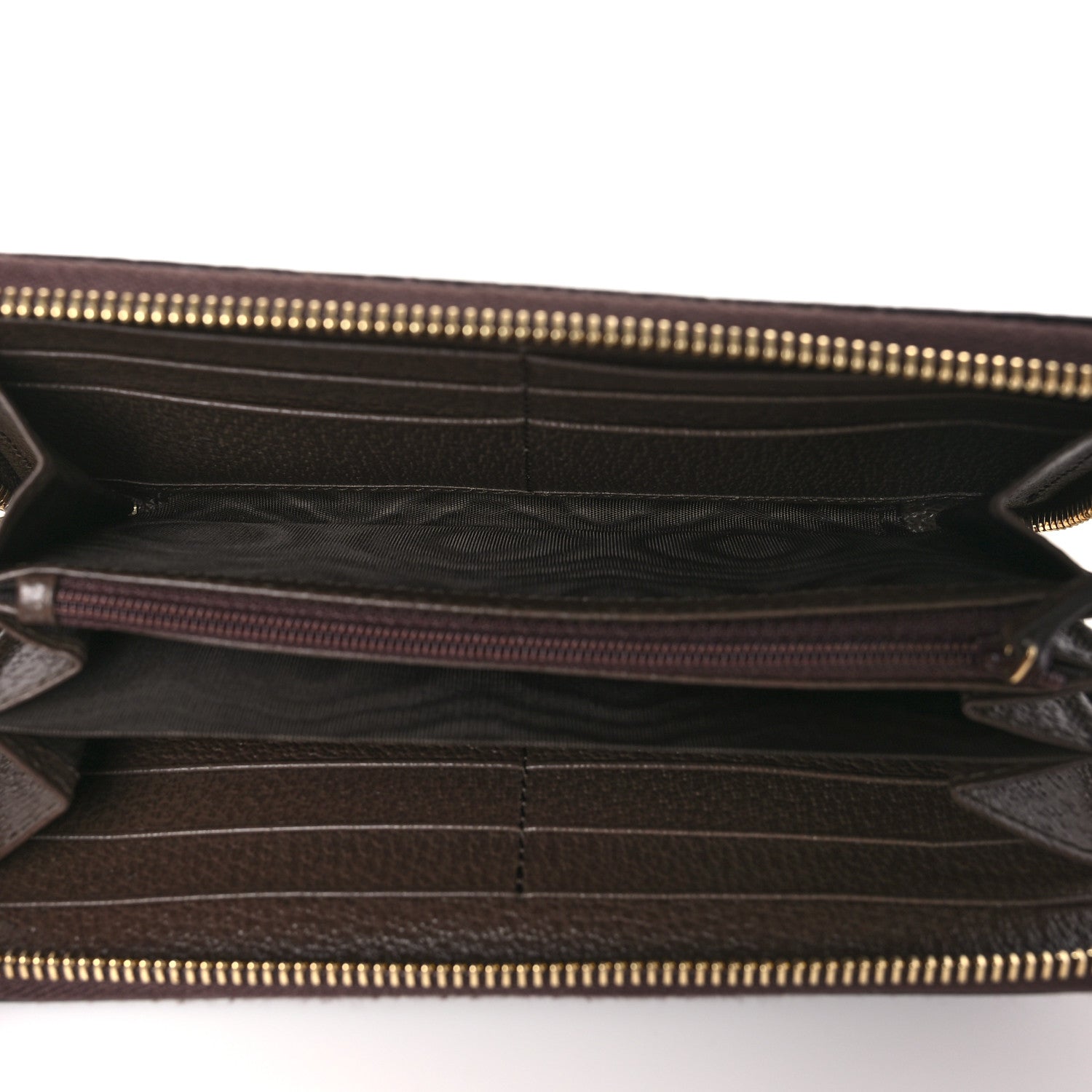 Gucci GG Supreme Monogram Web Ophidia Zip Around Wallet Brown 6 of 7