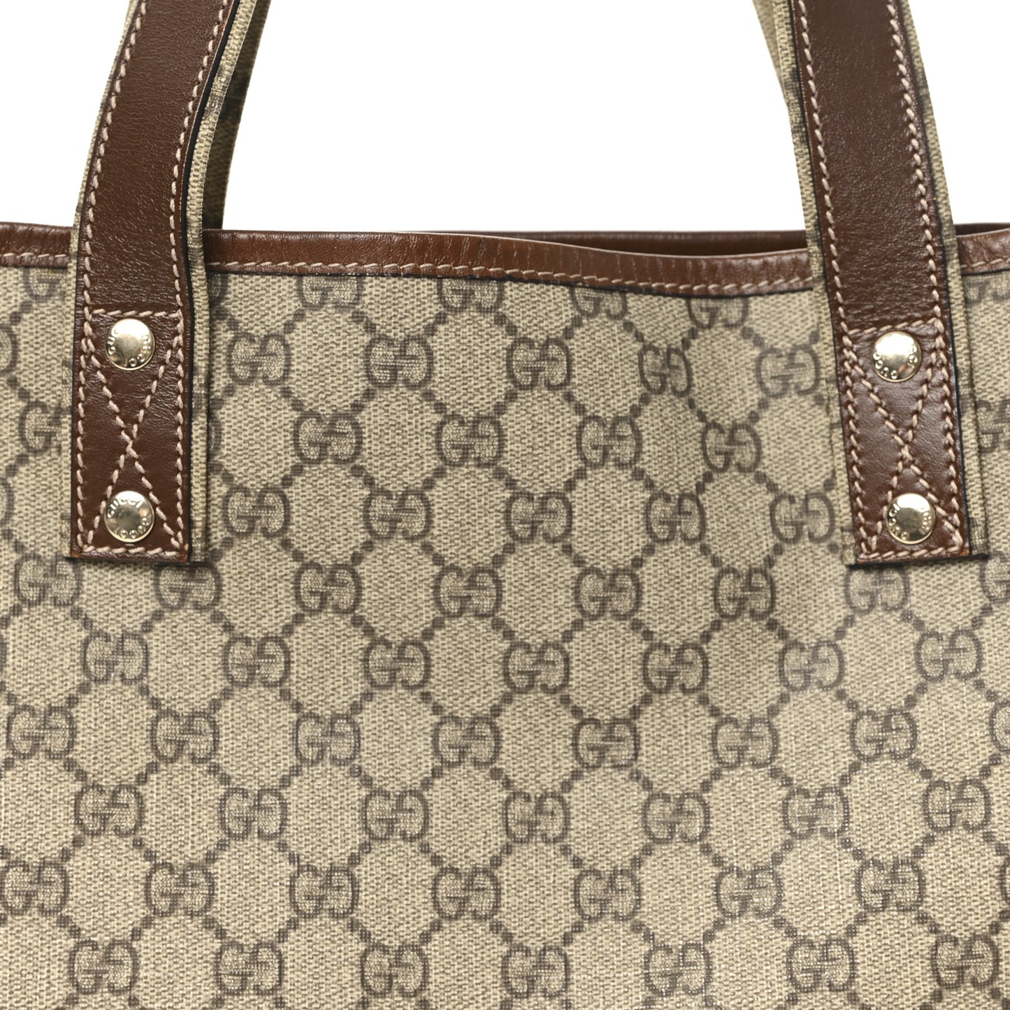 GG Plus Monogram Medium Signature Web Loop Tote Brown