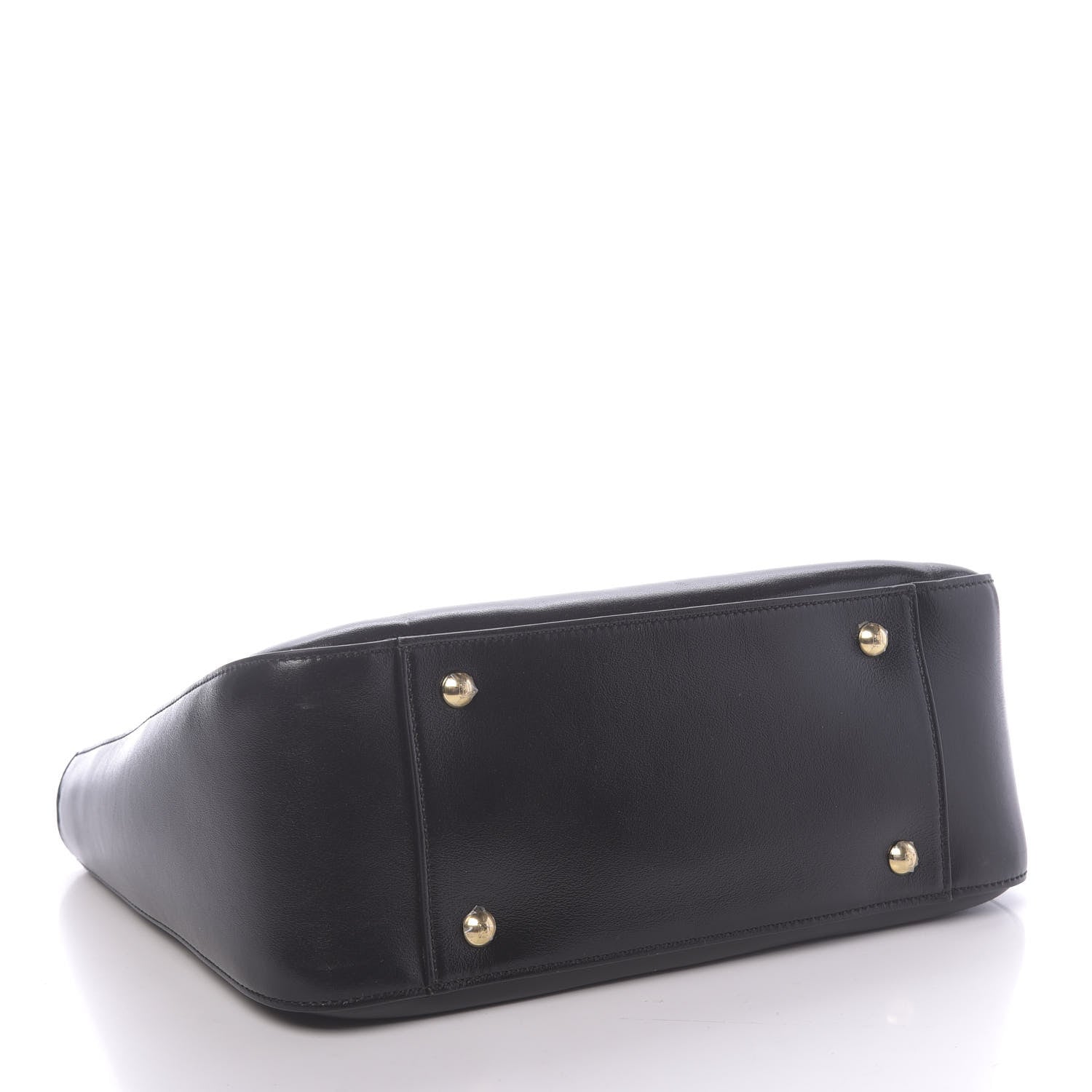 Fendi Vitello Glacier Small FF Tote Black 4 of 10