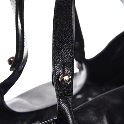 Chanel Glazed Caviar Large Pocket In The City Tote Black 13 of 13