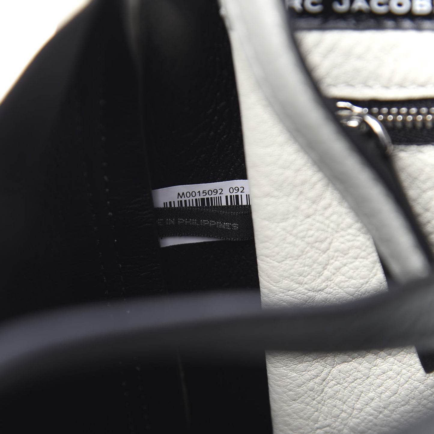 Grained Calfskin The Tag Tote Grey White