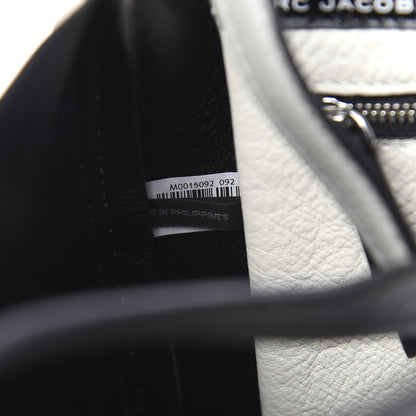 Marc Jacobs Grained Calfskin The Tag Tote Grey White 7 of 10