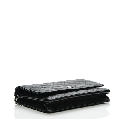 Chanel Caviar Quilted Wallet On Chain WOC Black 4 of 8
