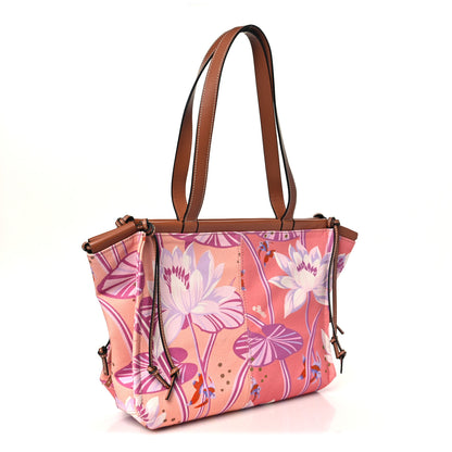 Loewe Canvas Calfskin Waterlily Print Paulas Ibiza Small Cushion Tote 3 of 10