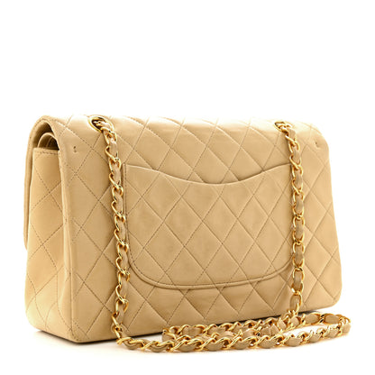 Chanel Lambskin Quilted Medium Double Flap Beige 3 of 15