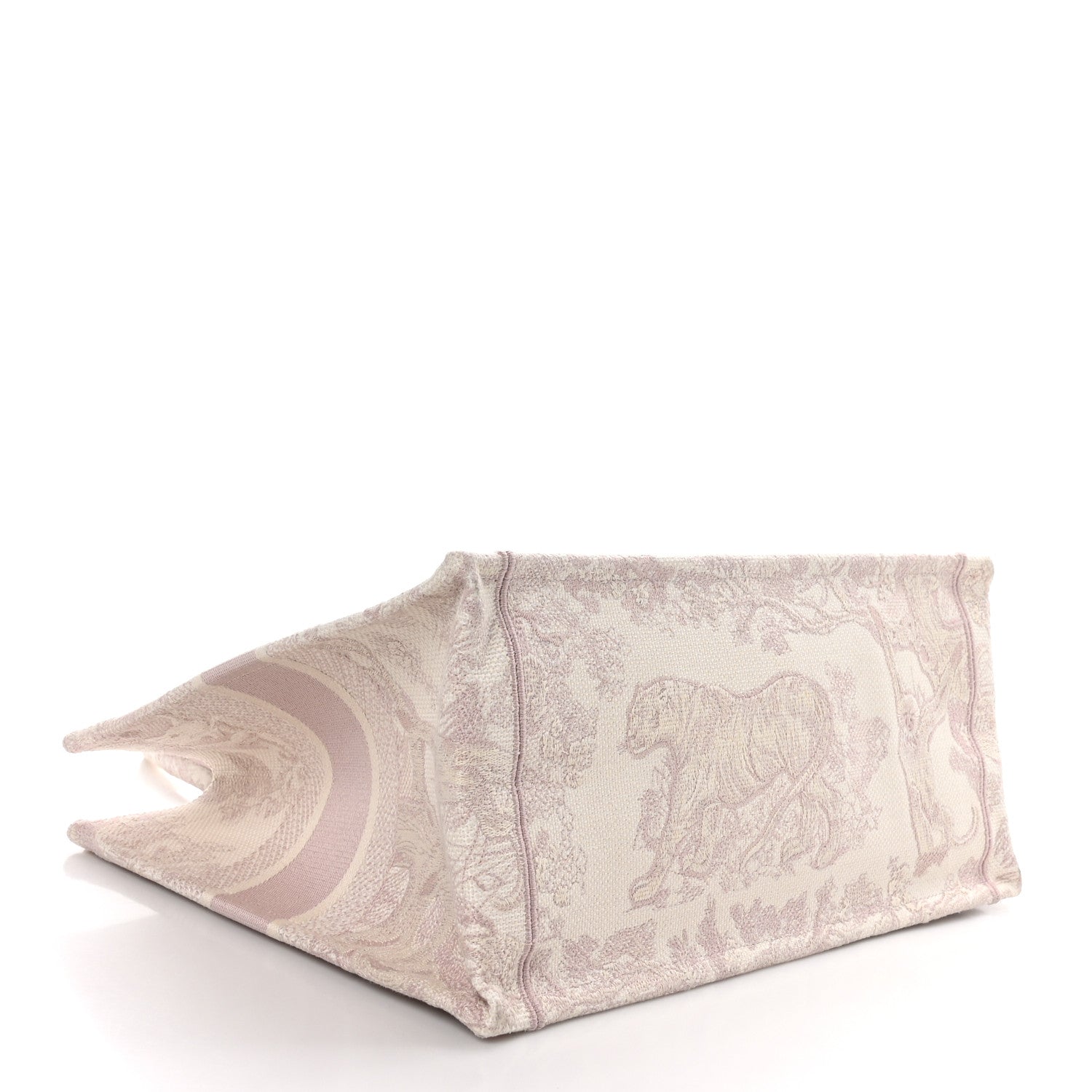 Christian Dior Canvas Embroidered Medium Dioriviera Toile De Jouy Book Tote Rose 4 of 9