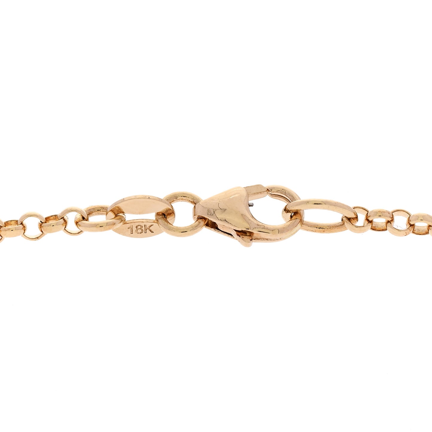 18K Yellow Gold Small Belcher Chain Mini Chubby Annex Link Necklace