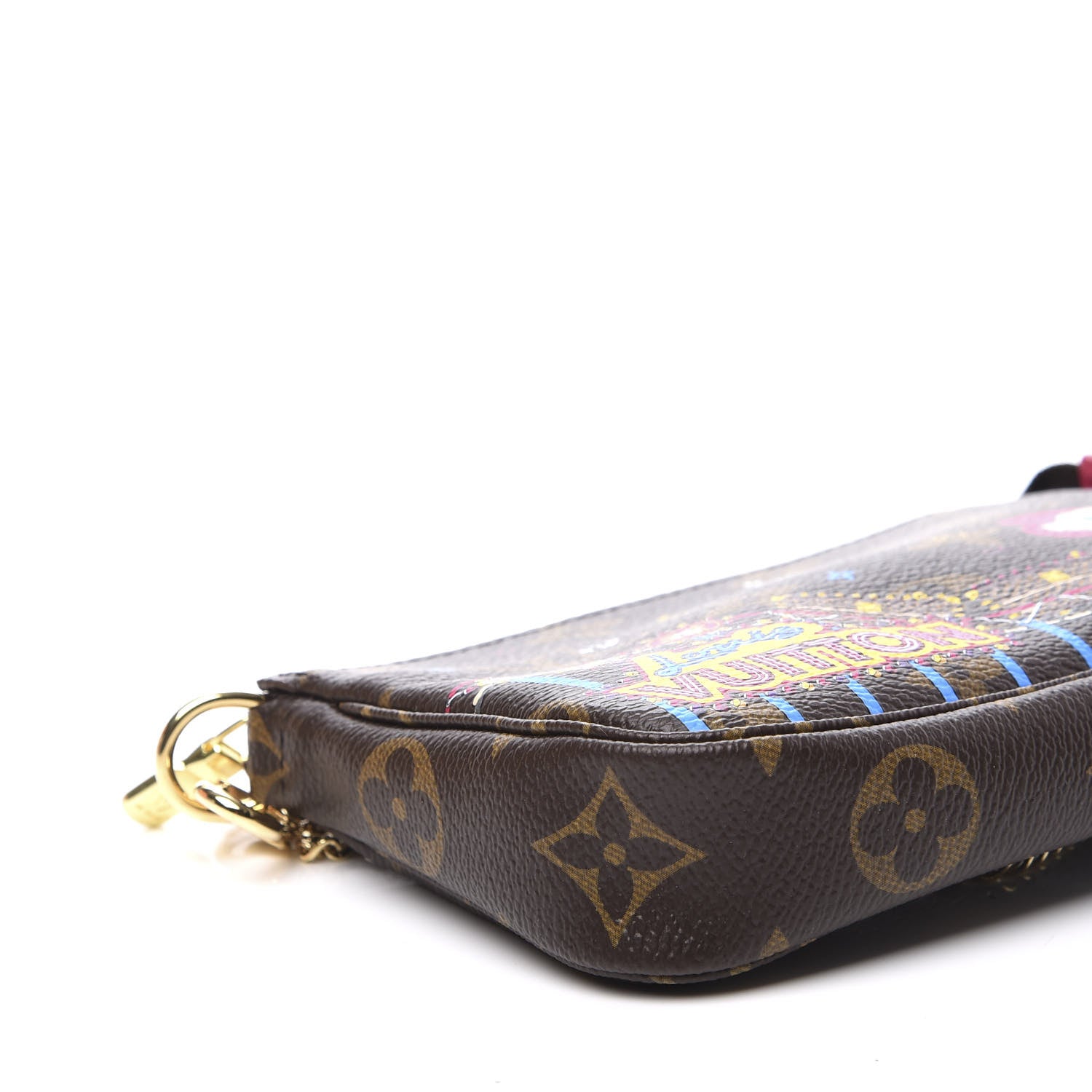 Louis Vuitton Monogram 2020 Christmas Animation Roller Coaster Mini Pochette Accessories Pivoine 5 of 9