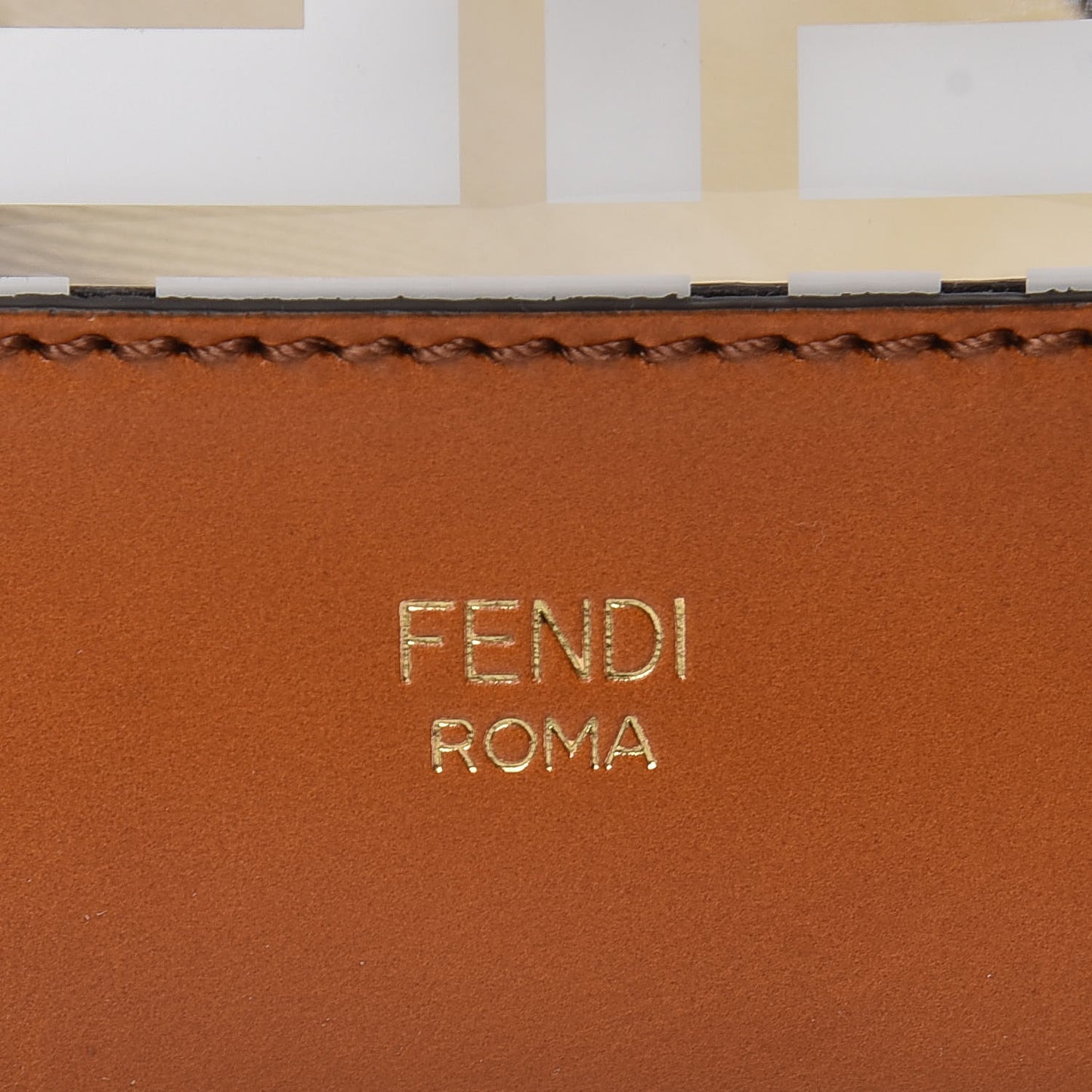 TPU FF Vitello Aura F is Fendi Grande Mon Tresor Bucket Bag White Cuoio