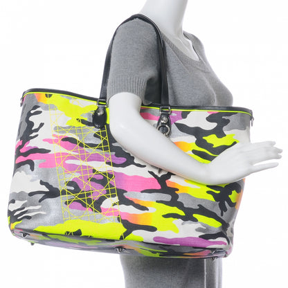 Christian Dior Canvas Large Camouflage Anselm Reyle Tote 2 of 7
