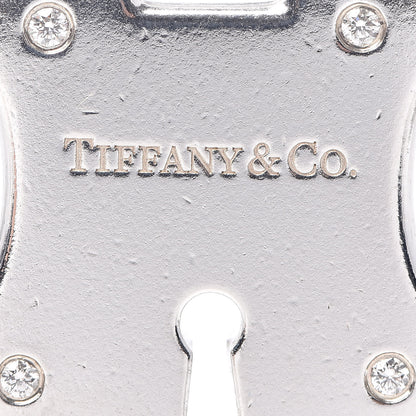 Tiffany Sterling Silver Diamond Lock Pendant 4 of 4
