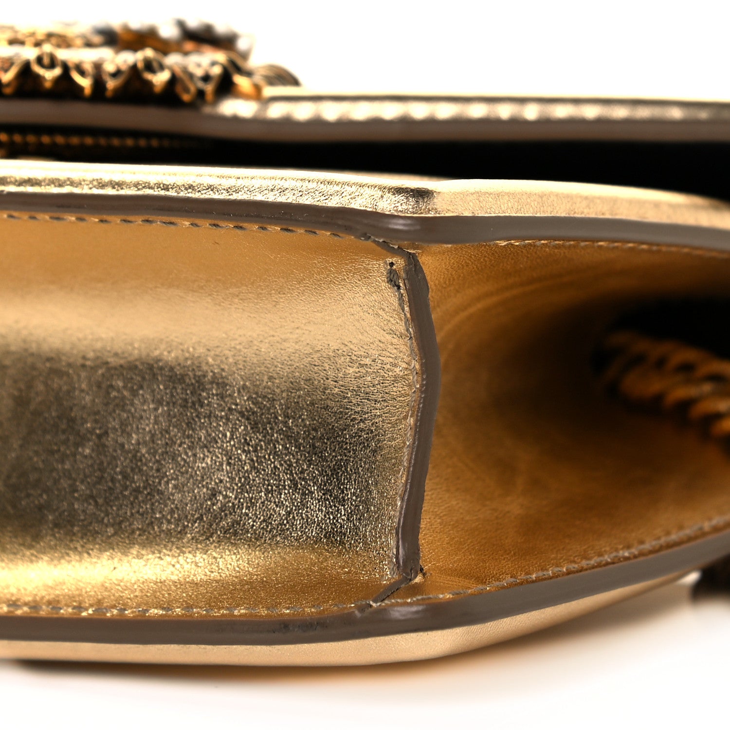 Dolce & Gabbana Smooth Calfskin Devotion Envelope Top Handle Bag Gold 8 of 9