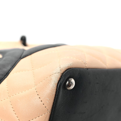 Chanel Calfskin Quilted Medium Cambon Tote Beige Black 11 of 14