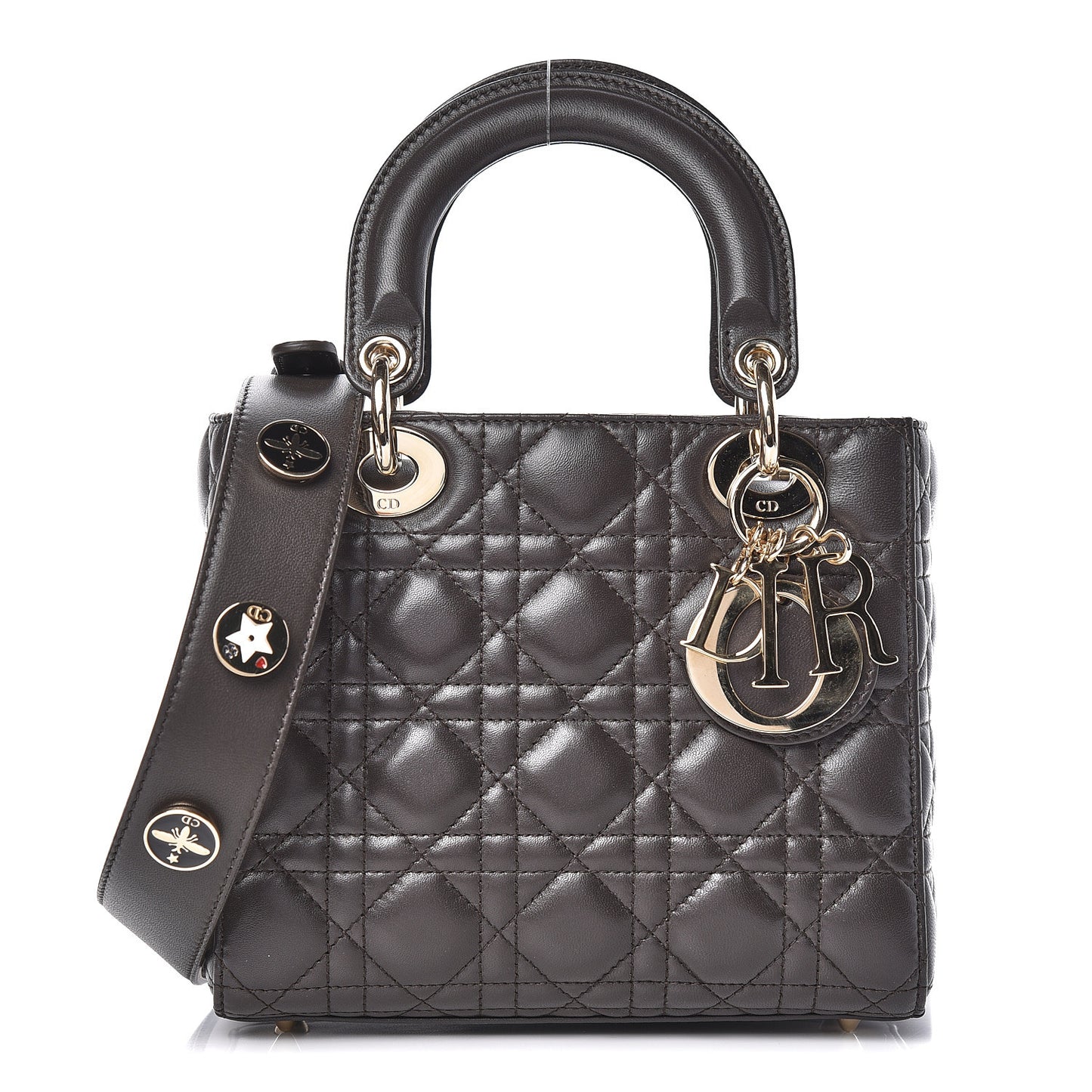Lambskin Cannage Small My Lady Dior Dark Grey