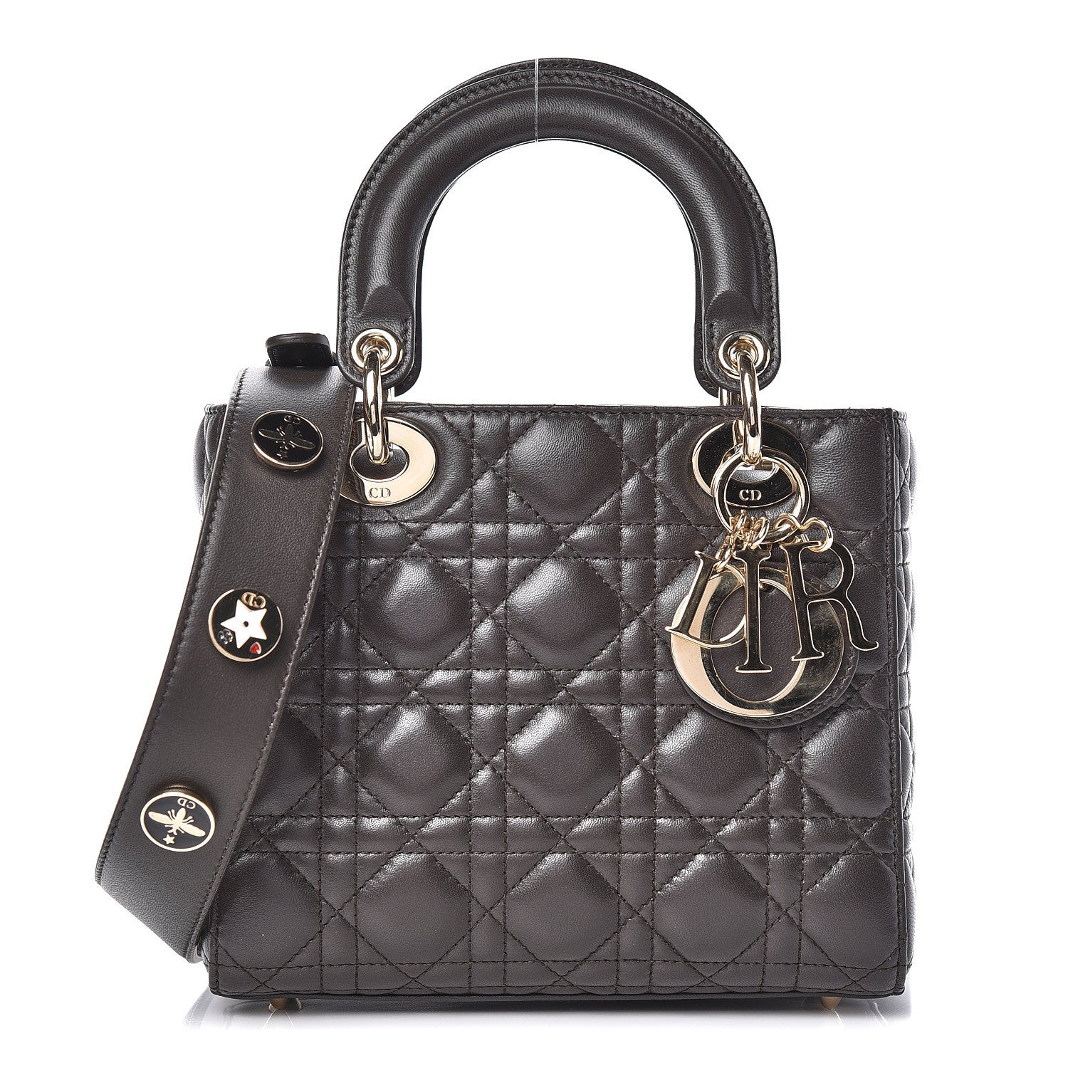 Christian Dior Lambskin Cannage Small My Lady Dior Dark Grey 1 of 8