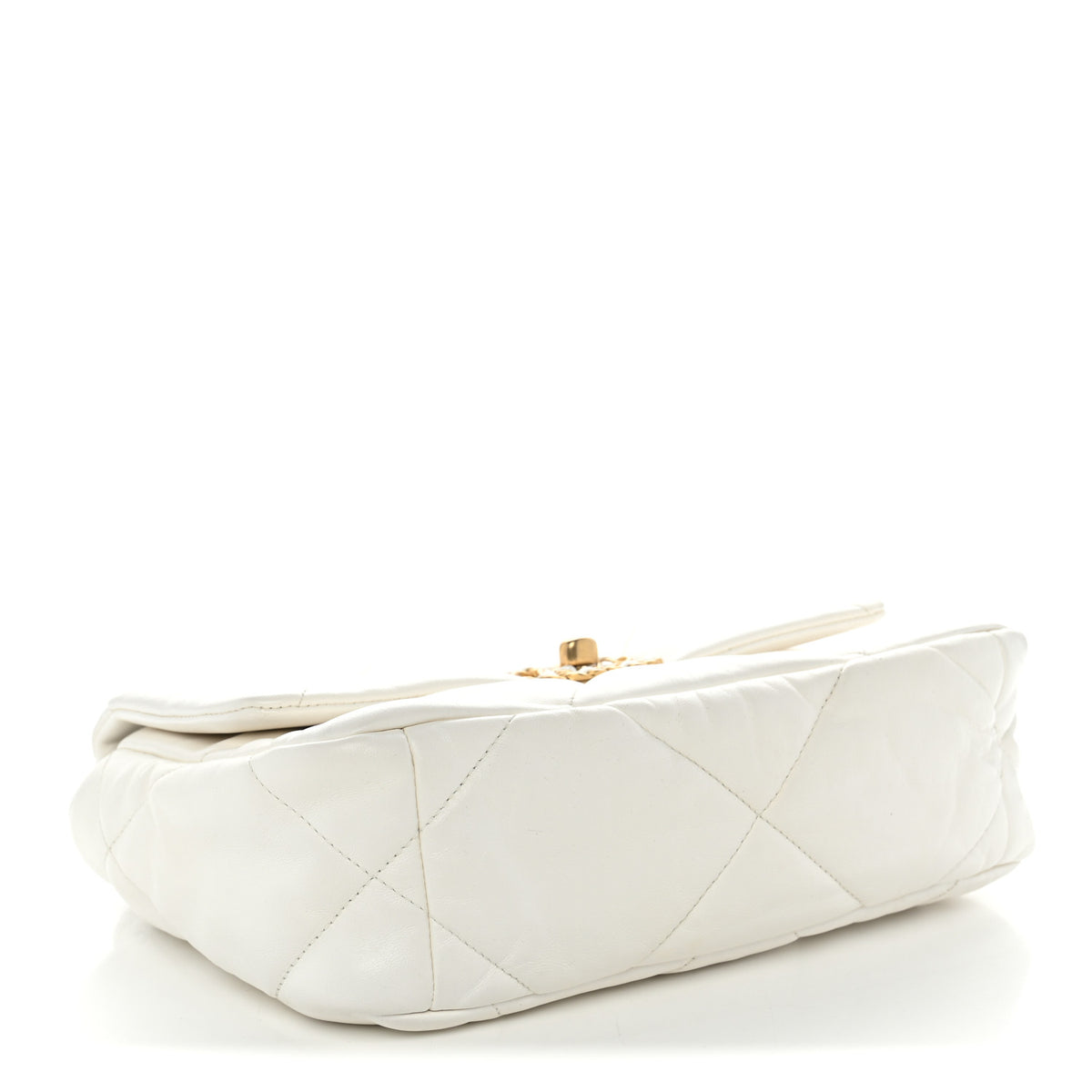 Chanel Goatskin Quilted Medium Chanel 19 Flap White 4 of 10