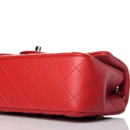 Chanel Lambskin Quilted Mini Rectangular Flap Red 9 of 9