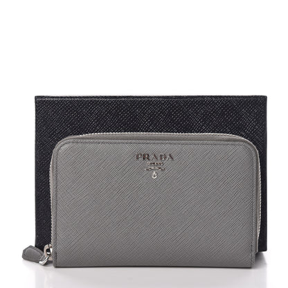 Prada Saffiano Metal Zip Around Wallet Marmo 8 of 8
