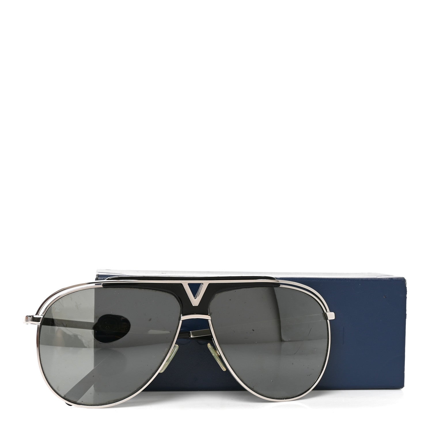 Louis Vuitton Metal Aviator Sunglasses Z1031W Silver 7 of 7