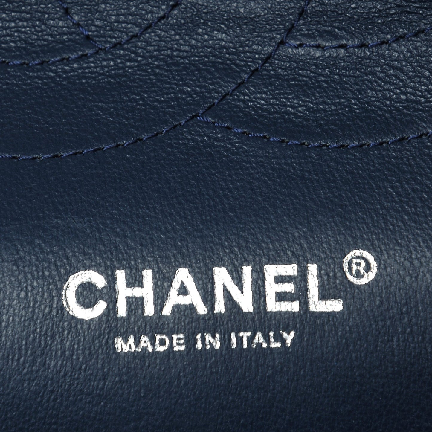 Caviar Quilted Jumbo Double Flap Navy Blue
