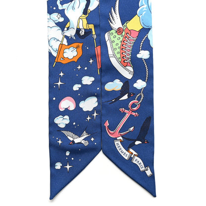 Hermes Silk Sur Mon Nuage Twilly Marine Clair Ciel 2 of 5