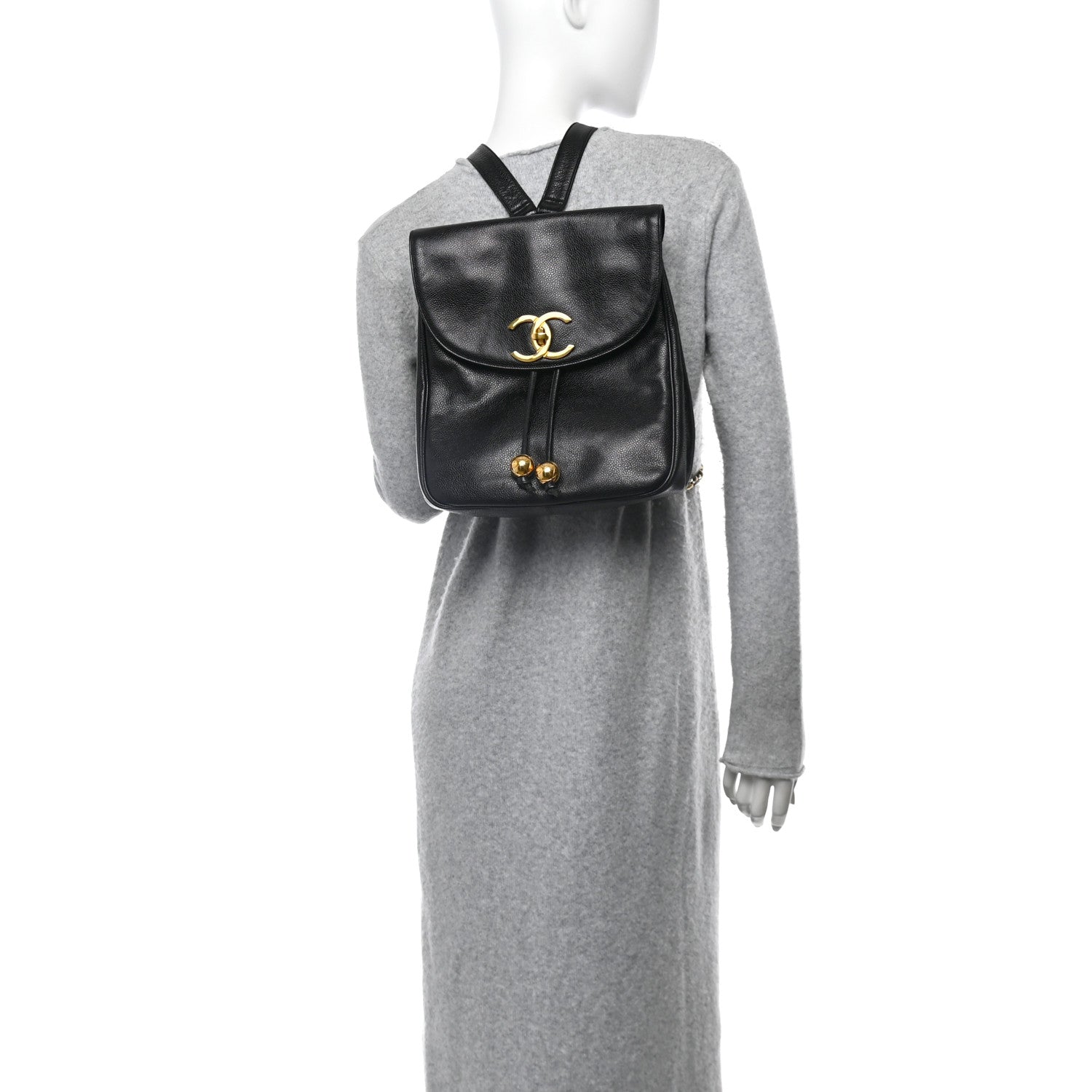 Chanel Caviar CC Backpack Black 2 of 10