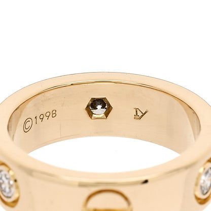 Cartier 18K Yellow Gold 3 Diamond 5.5mm LOVE Ring 49 5 6 of 6