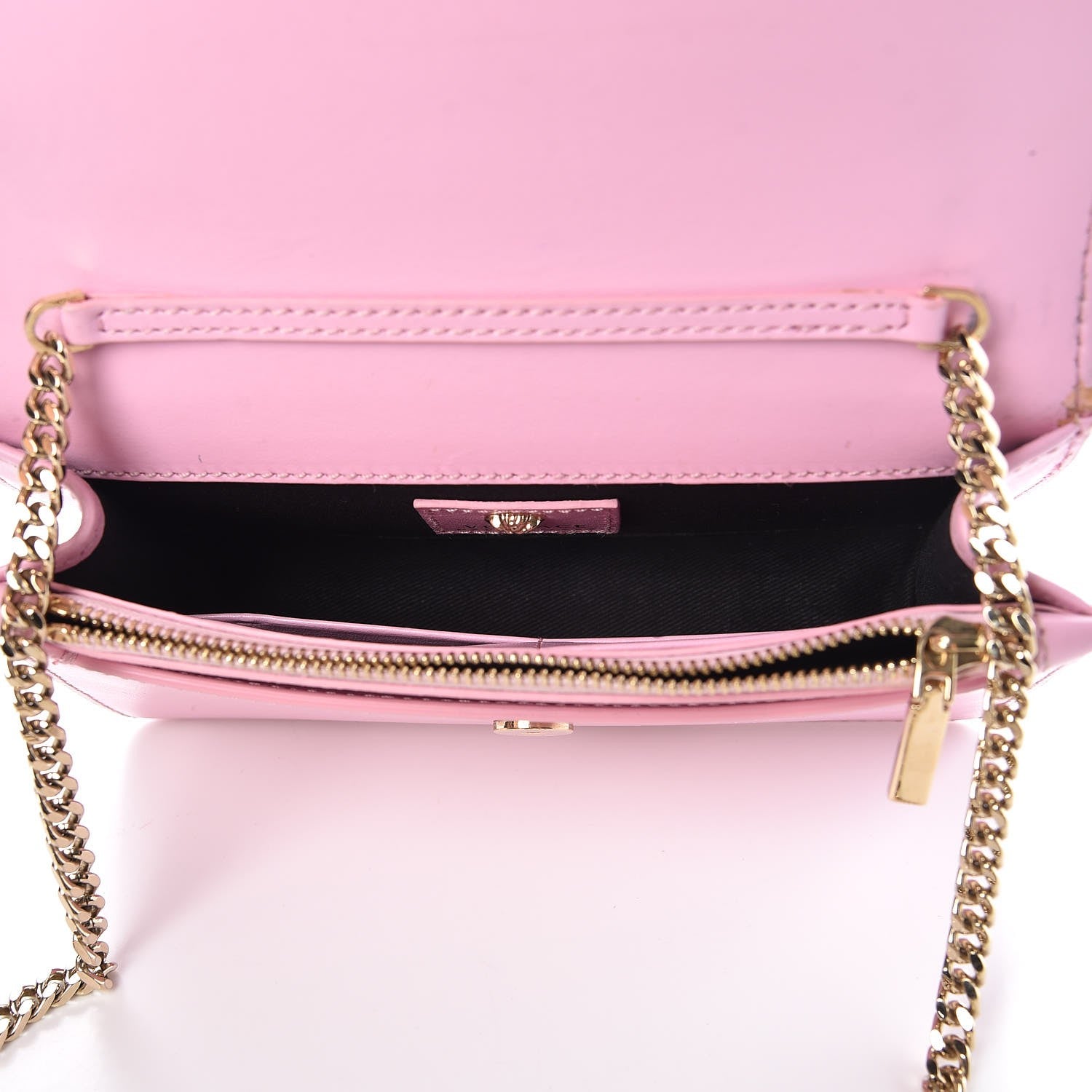 Versace Smooth Calfskin Palazzo Chain Evening Bag Pink 5 of 12