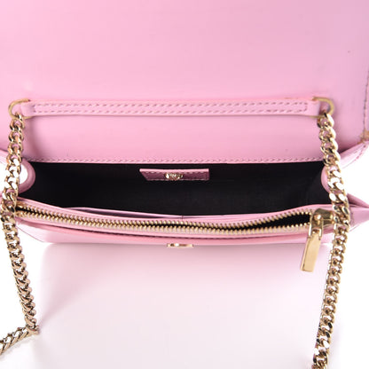 Versace Smooth Calfskin Palazzo Chain Evening Bag Pink 5 of 12