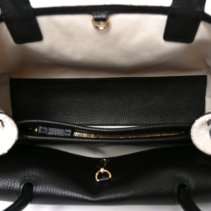 Chanel Grained Calfskin Boucle Urban Essentials Small Shopping Bag Ecru Black 5 of 10