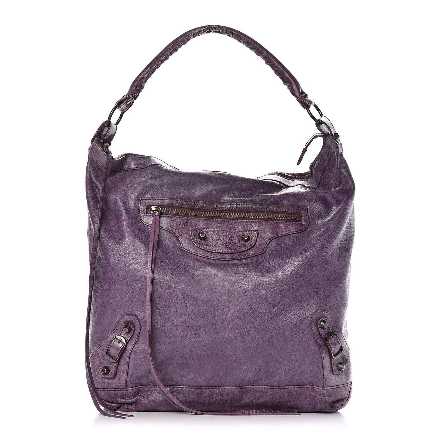 Agneau Classic Hardware Day Hobo Raisin
