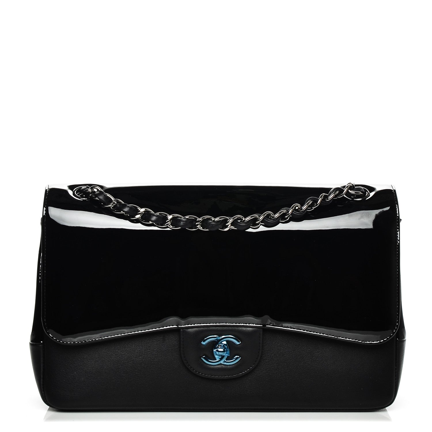Chanel Patent Calfskin Jumbo Classic Pure Double Flap Black 1 of 7