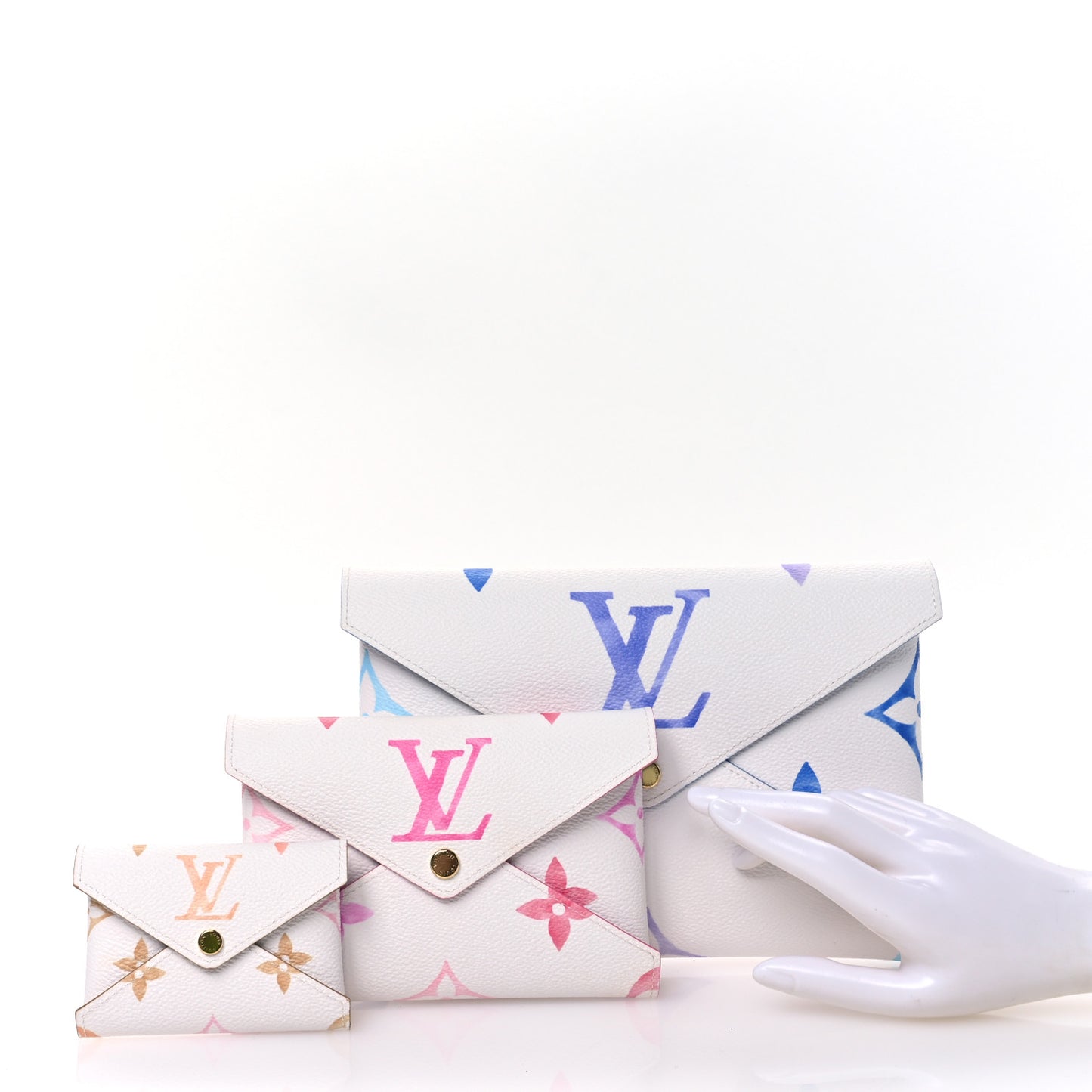 Monogram Giant By The Pool Kirigami Pochette Set Blue Rose Beige