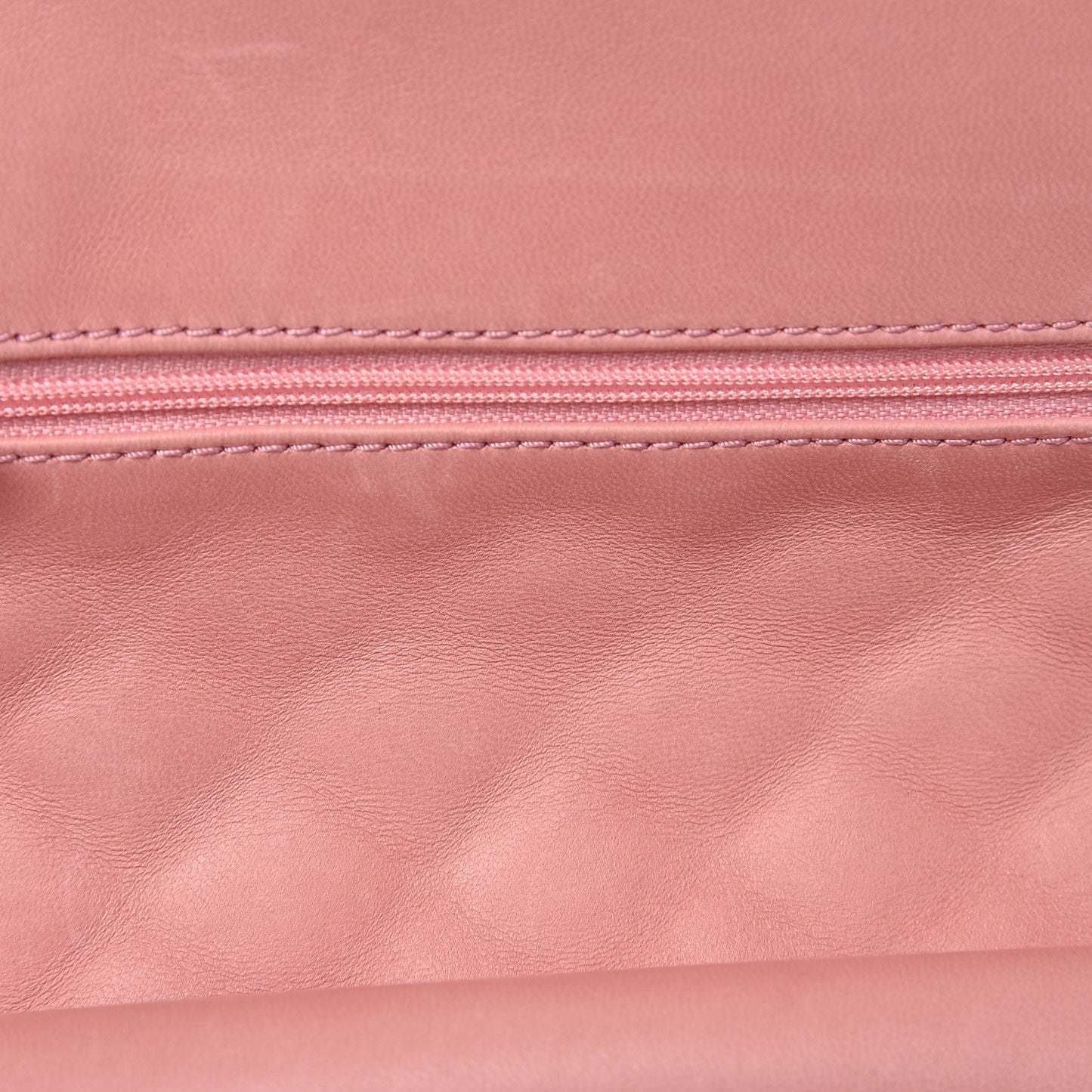 Lambskin Quilted Medium Double Flap Pink
