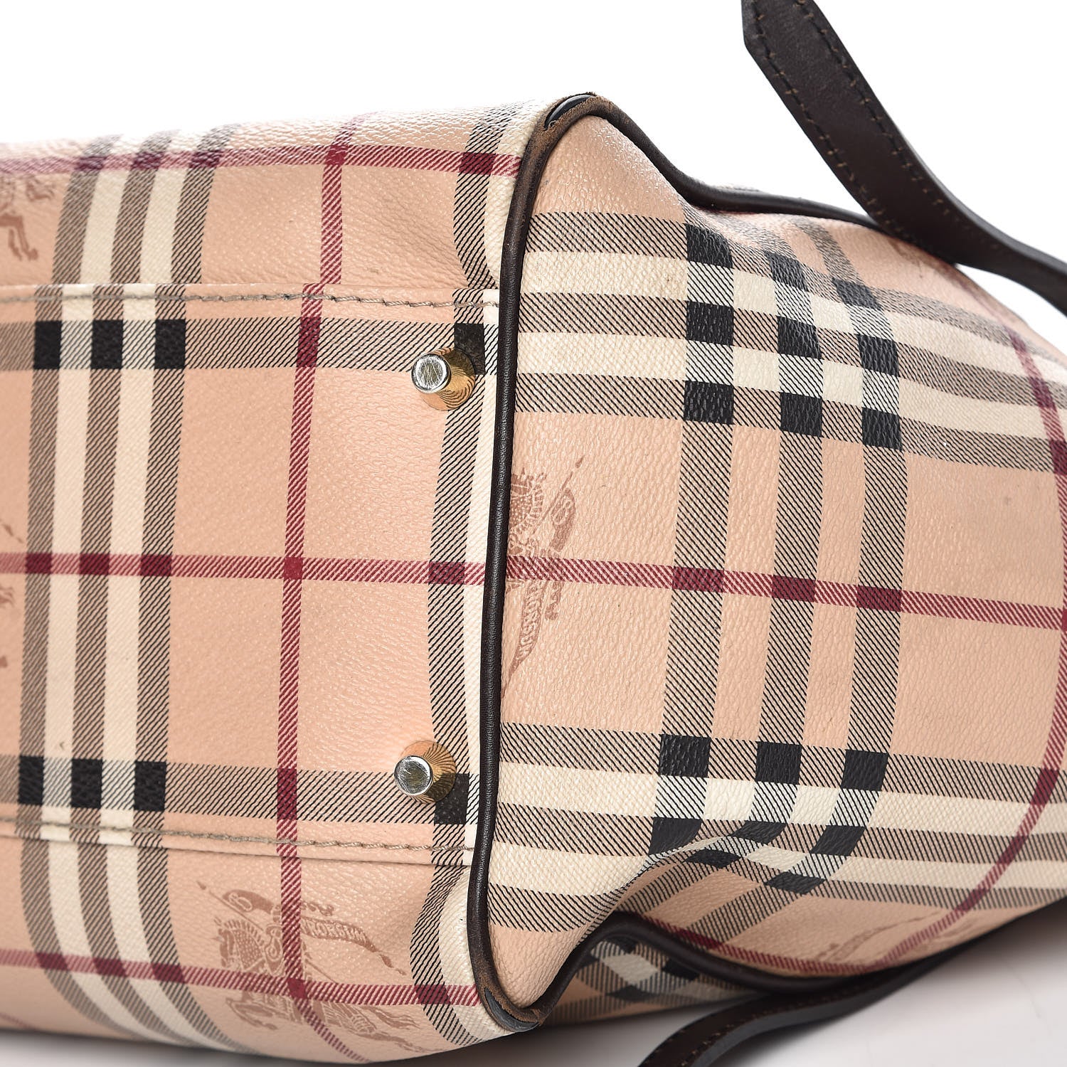 Burberry Haymarket Check Small Canterbury Tote Chocolate 11 of 17