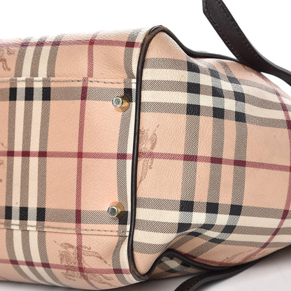 Burberry Haymarket Check Small Canterbury Tote Chocolate 11 of 17