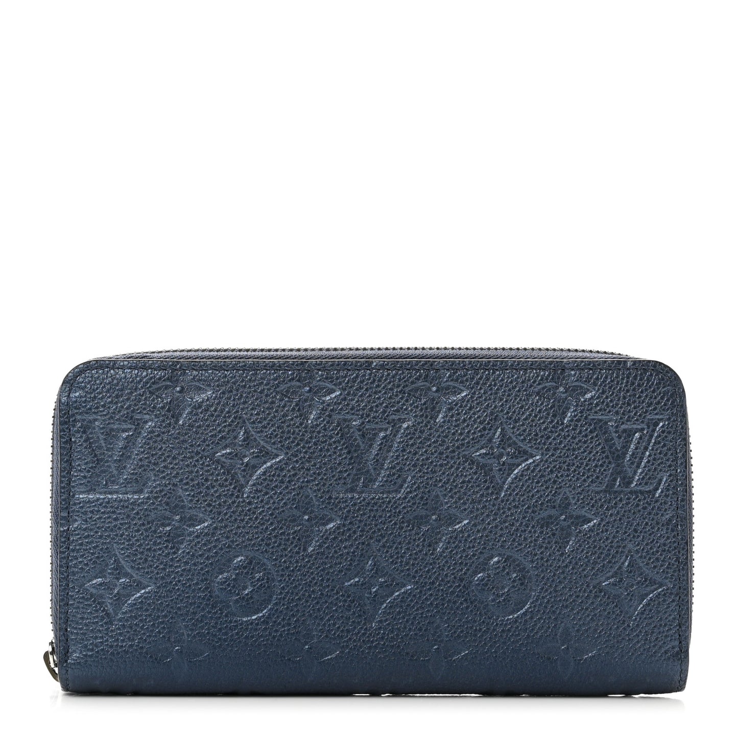 Metallic Empreinte Monogram Zippy Wallet Navy Nacre