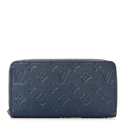 Louis Vuitton Metallic Empreinte Monogram Zippy Wallet Navy Nacre 1 of 6