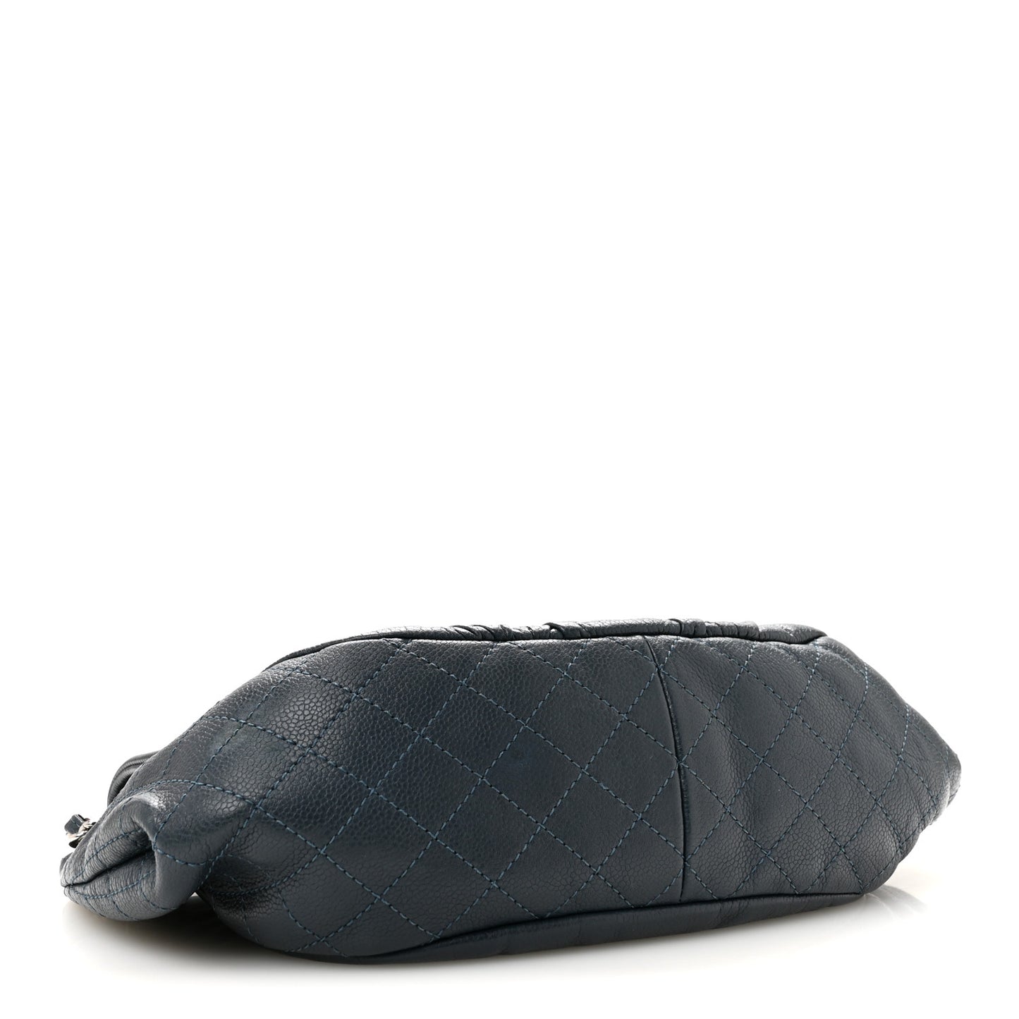 Caviar Large Half Moon Flap Navy