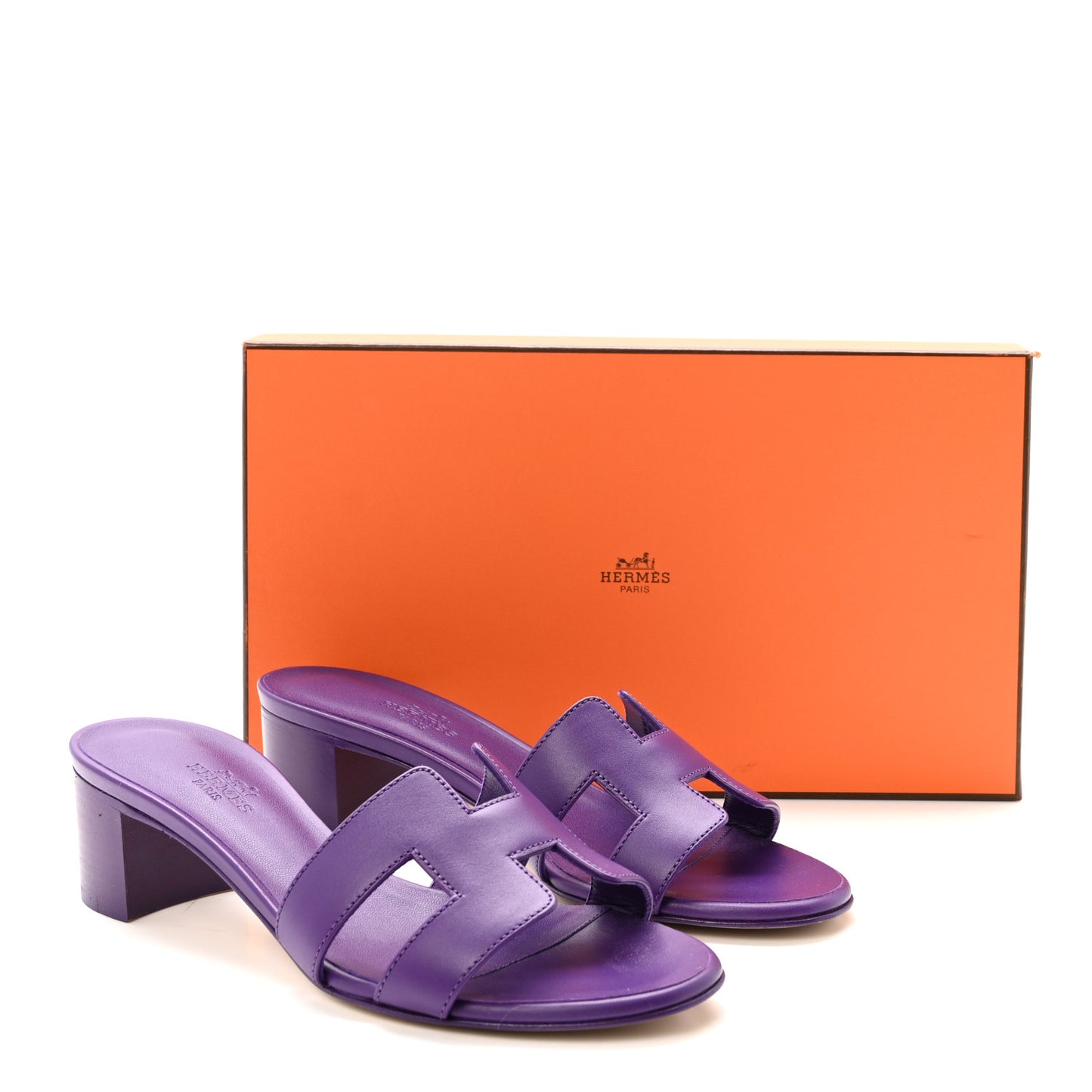 Calfskin Oasis Sandals 36 Violet Majorette