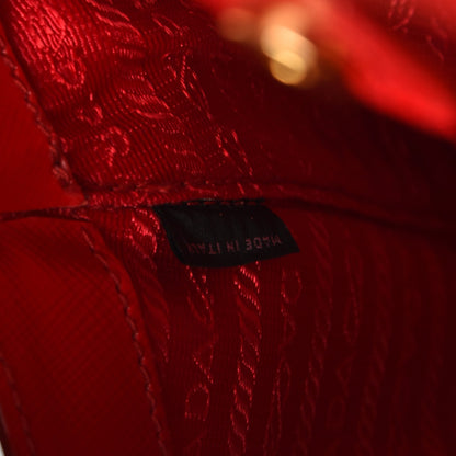 Prada Saffiano Vernice Open Promenade Tote Rosso 9 of 15