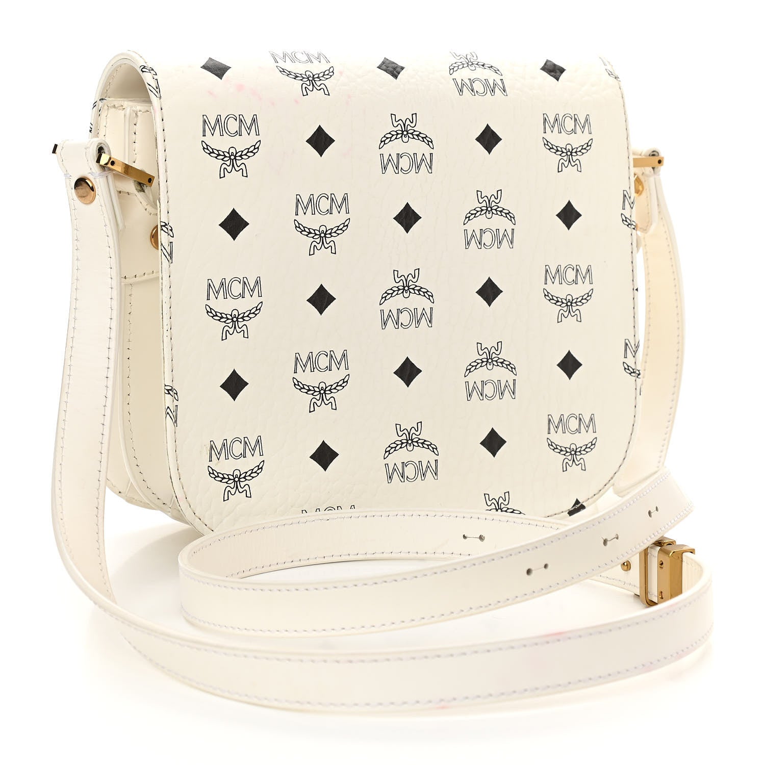MCM Visetos Small Patricia Crossbody Bag White 2 of 11
