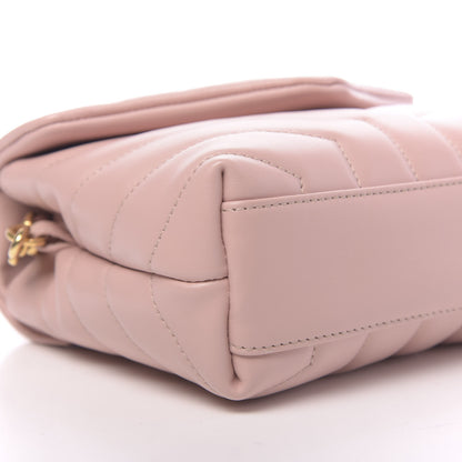 Saint Laurent Calfskin Y Quilted Monogram Toy Loulou Crossbody Bag Tender Pink 7 of 9