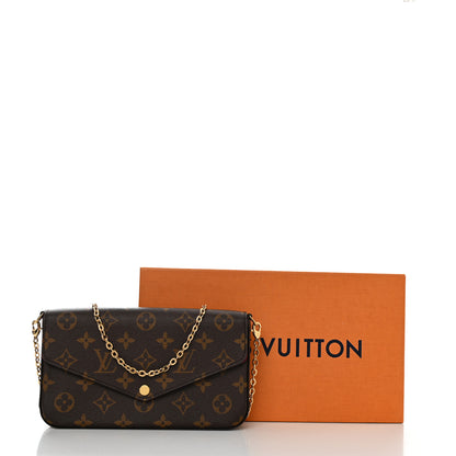 Louis Vuitton Monogram Pochette Felicie Chain Wallet Fuchsia 16 of 17