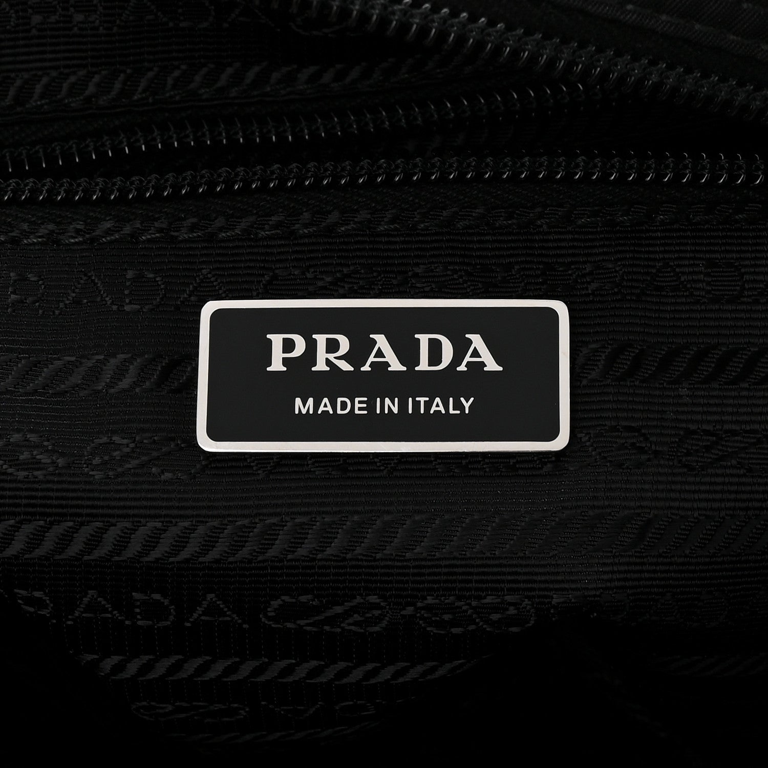 Prada Re-Nylon Vela Saffiano Pocket Double Zip Shoulder Bag Black 6 of 10