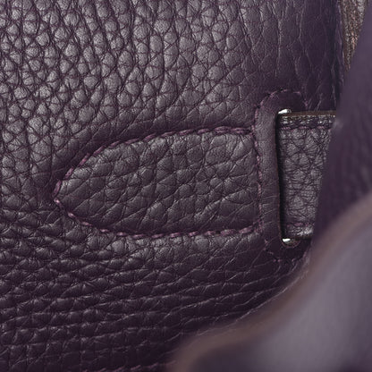 Hermes Taurillon Clemence JPG Birkin 42 Raisin 19 of 56