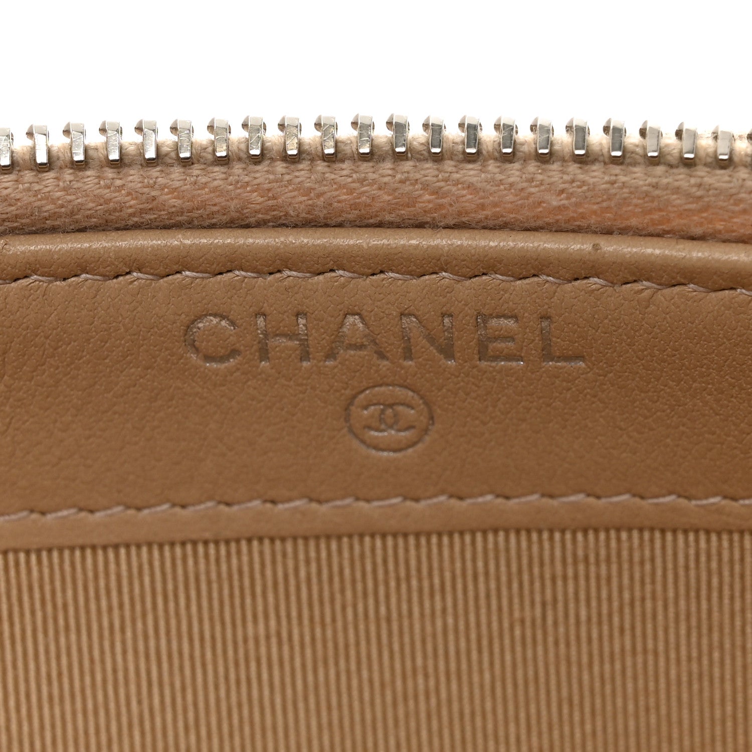 Chanel Iridescent Caviar Quilted Small Clutch With Chain Beige 8 of 16